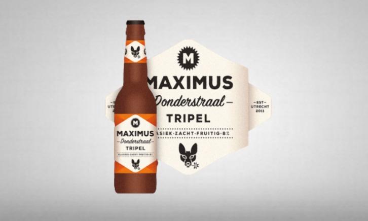 Maximus Donderstraal Tripel flesje en logo